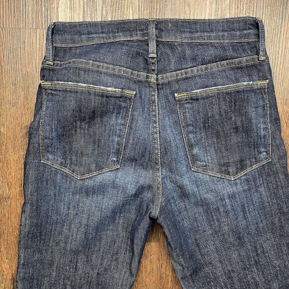 Frame Le High Straight Jeans Size 26  Dublin Mid Rise Stretch Dark Wash Blue - Picture 4 of 10